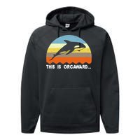 This Is Orcaward Funny Awkward Whale Sunset Performance Fleece Hoodie