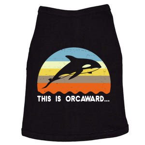 This Is Orcaward Funny Awkward Whale Sunset Doggie Tank