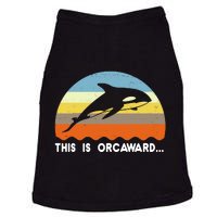 This Is Orcaward Funny Awkward Whale Sunset Doggie Tank