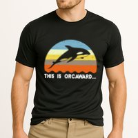This Is Orcaward Funny Awkward Whale Sunset Cooling Performance Crew T-Shirt