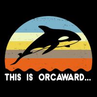 This Is Orcaward Funny Awkward Whale Sunset Cooling Performance Crew T-Shirt