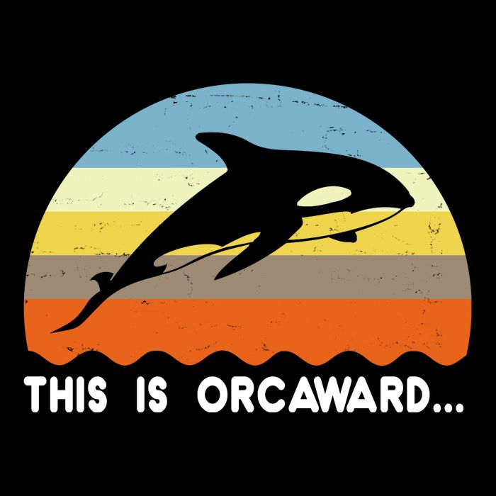 This Is Orcaward Funny Awkward Whale Sunset Cooling Performance Crew T-Shirt
