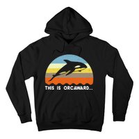 This Is Orcaward Funny Awkward Whale Sunset Hoodie