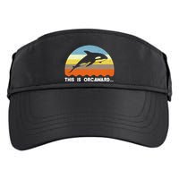 This Is Orcaward Funny Awkward Whale Sunset Adult Drive Performance Visor