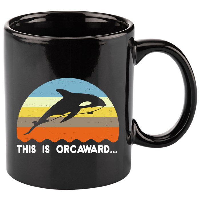 This Is Orcaward Funny Awkward Whale Sunset 11oz C Handle Ceramic Mug