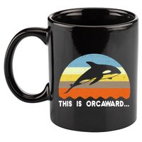 This Is Orcaward Funny Awkward Whale Sunset 11oz C Handle Ceramic Mug
