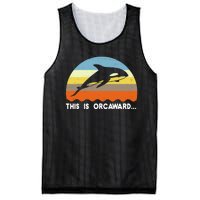 This Is Orcaward Funny Awkward Whale Sunset Mesh Reversible Basketball Jersey Tank