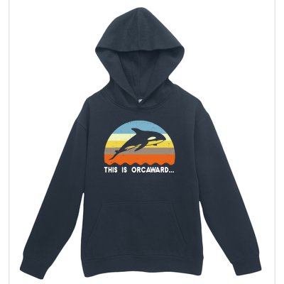 This Is Orcaward Funny Awkward Whale Sunset Urban Pullover Hoodie