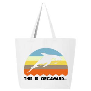 This Is Orcaward Funny Awkward Whale Sunset 25L Jumbo Tote