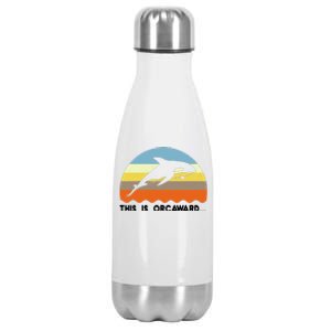 This Is Orcaward Funny Awkward Whale Sunset Stainless Steel Insulated Water Bottle