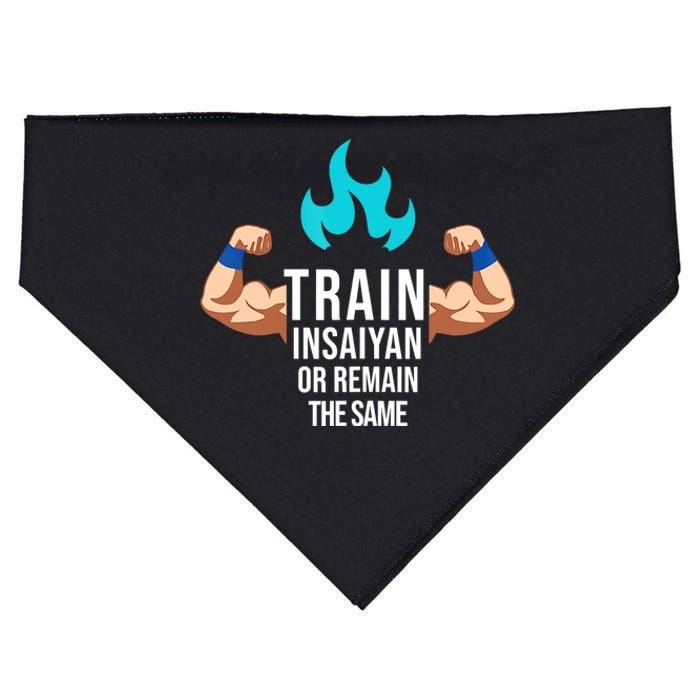 Train Insaiyan Or Remain The Same Anime Gym Bodybuilding USA-Made Doggie Bandana