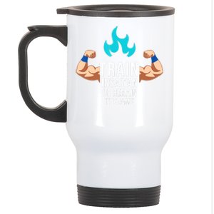 Train Insaiyan Or Remain The Same Anime Gym Bodybuilding Stainless Steel Travel Mug