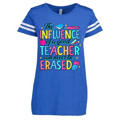 The Influence Of A Good Teacher Can Never Be Erased Enza Ladies Jersey Football T-Shirt