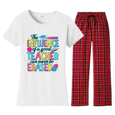 The Influence Of A Good Teacher Can Never Be Erased Women's Flannel Pajama Set