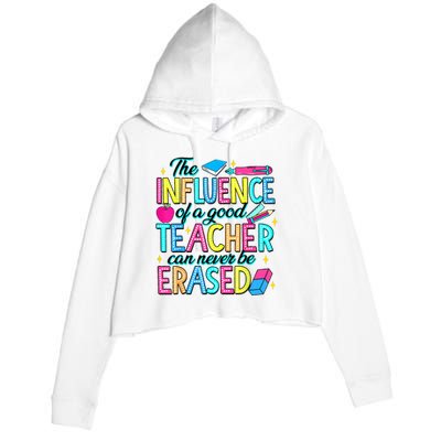 The Influence Of A Good Teacher Can Never Be Erased Crop Fleece Hoodie