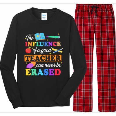 The Influence Of A Good Teacher Can Never Be Erased Long Sleeve Pajama Set