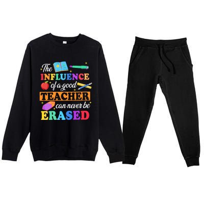 The Influence Of A Good Teacher Can Never Be Erased Premium Crewneck Sweatsuit Set