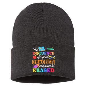 The Influence Of A Good Teacher Can Never Be Erased Sustainable Knit Beanie