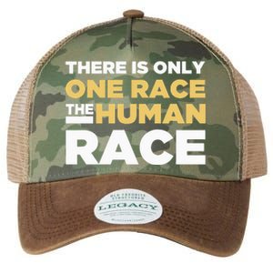 There Is Only One Race The Human Race Anti Racist Diversity Legacy Tie Dye Trucker Hat