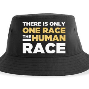 There Is Only One Race The Human Race Anti Racist Diversity Sustainable Bucket Hat