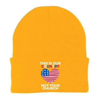 This Is Our Country Not Your Church America Usa Freedom Free Gift Knit Cap Winter Beanie