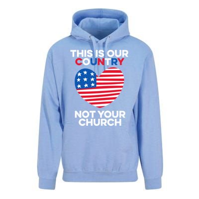 This Is Our Country Not Your Church America Usa Freedom Free Gift Unisex Surf Hoodie