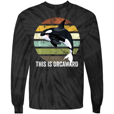 This Is Orcaward Whale Lover Orca Tie-Dye Long Sleeve Shirt