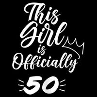 This  Is Officially 50 Fifty 50Th Fiftieth Cute Birthday Cooling Performance Crew T-Shirt