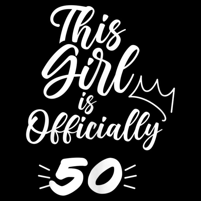 This  Is Officially 50 Fifty 50Th Fiftieth Cute Birthday Cooling Performance Crew T-Shirt