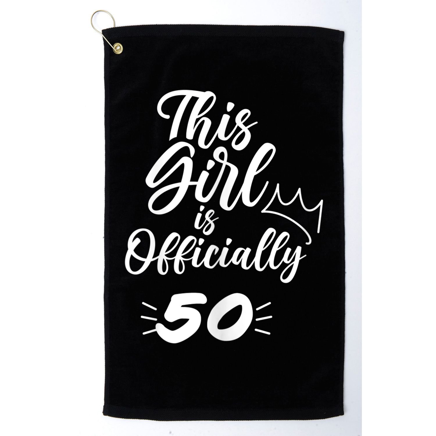 This  Is Officially 50 Fifty 50Th Fiftieth Cute Birthday Golf Towel