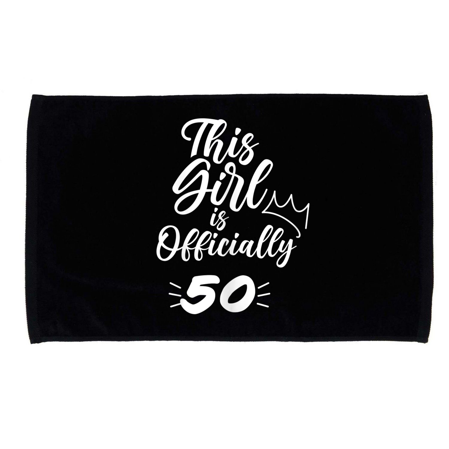 This  Is Officially 50 Fifty 50Th Fiftieth Cute Birthday Microfiber Hand Towel