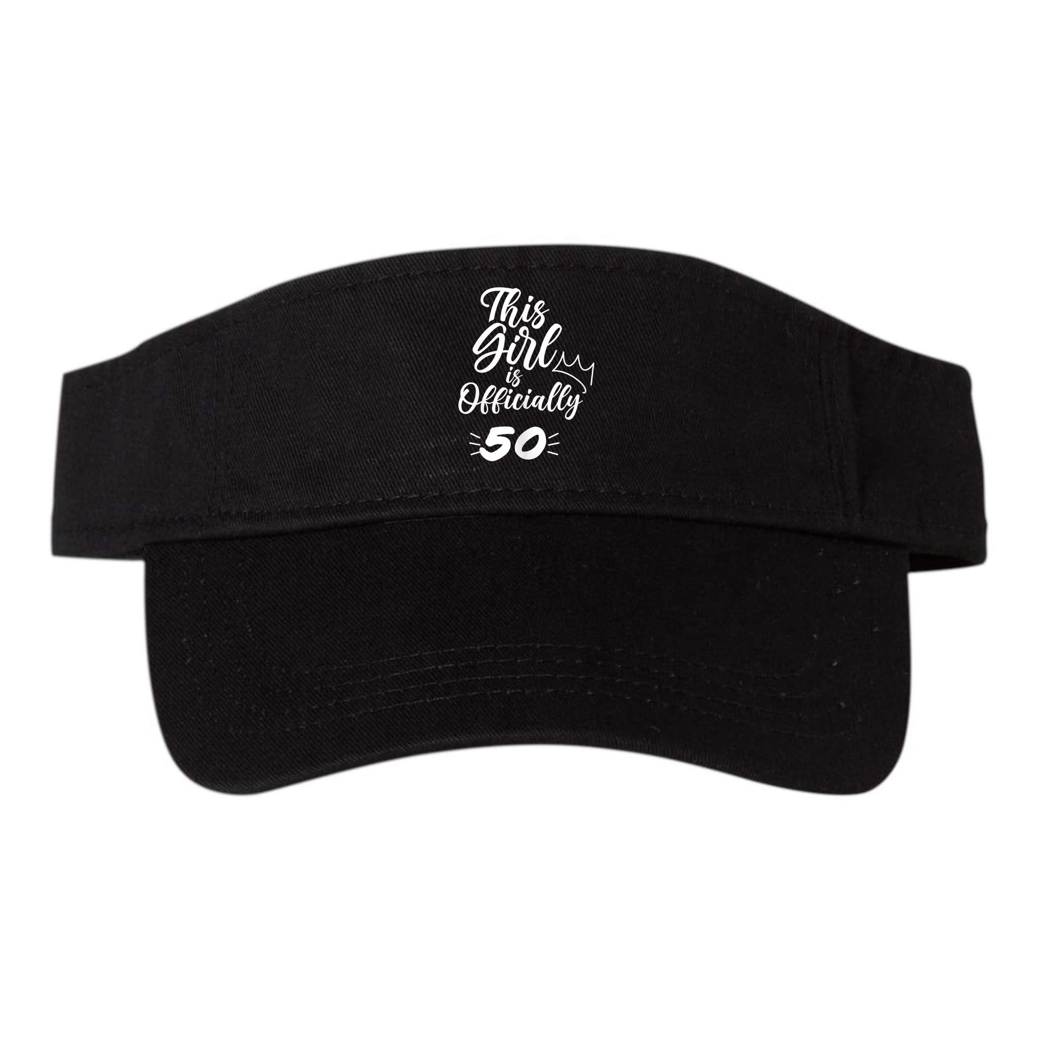 This  Is Officially 50 Fifty 50Th Fiftieth Cute Birthday Visor