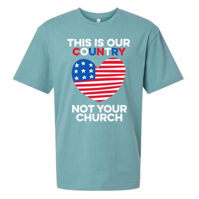 This Is Our Country Not Your Church America Usa Freedom Free Gift Sueded Cloud Jersey T-Shirt