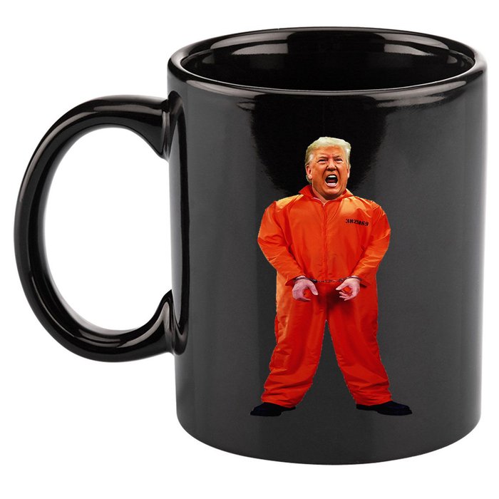 Trump In Orange Jumpsuit 11oz C Handle Ceramic Mug