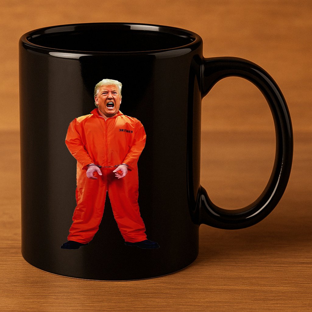 Trump In Orange Jumpsuit 11oz C Handle Ceramic Mug