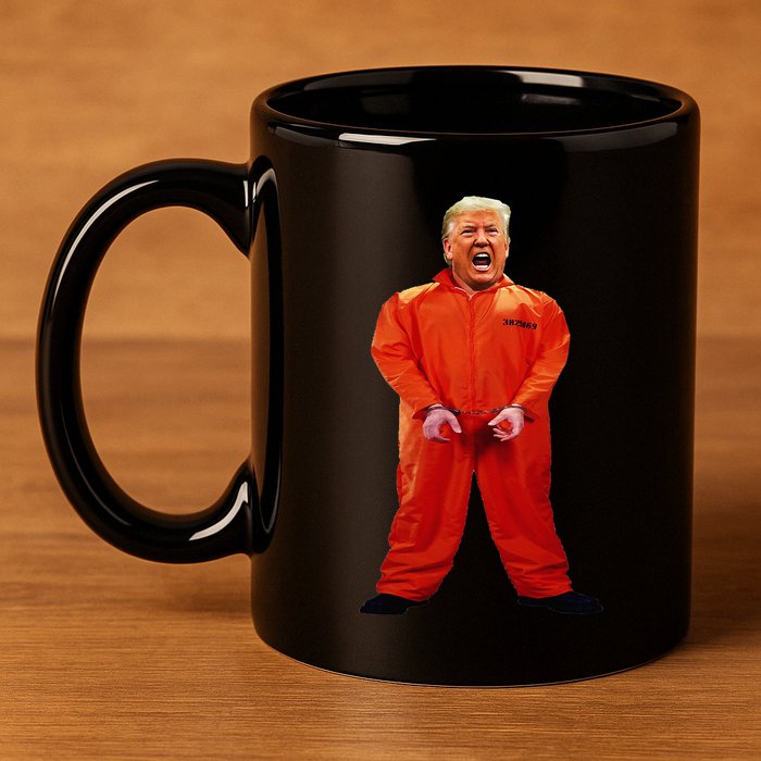 Trump In Orange Jumpsuit 11oz C Handle Ceramic Mug