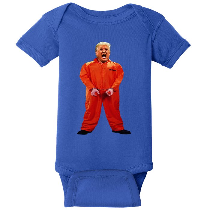 Trump In Orange Jumpsuit Baby Bodysuit