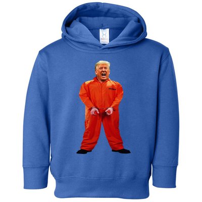 Trump In Orange Jumpsuit Toddler Hoodie