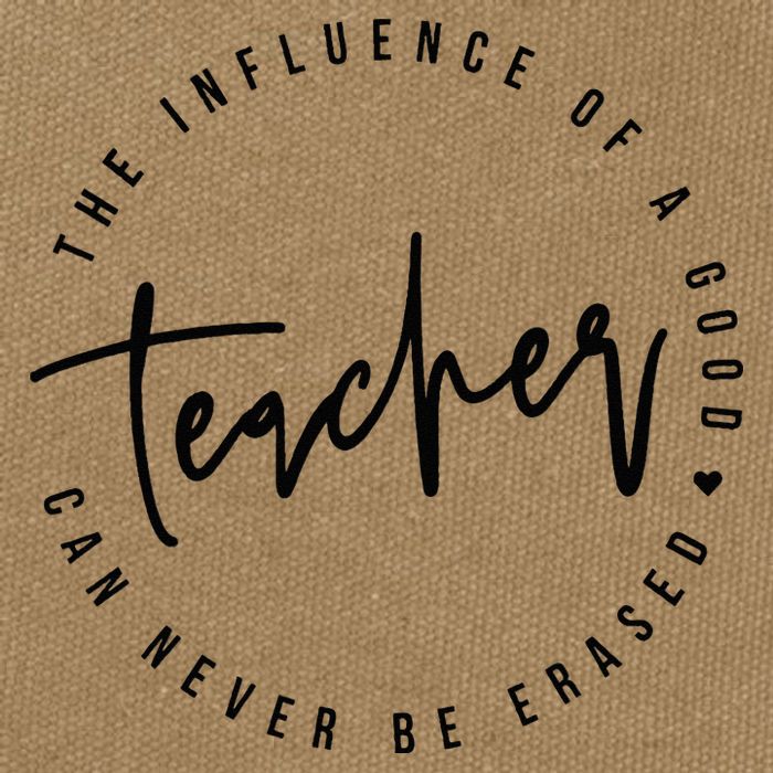The Influence Of A Good Teacher Can Never Be Erased Cotton Canvas Backpack