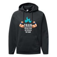 Train Insaiyan Or Remain The Same Anime Gym Bodybuilding Performance Fleece Hoodie