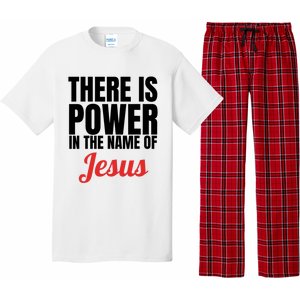 There Is Power In The Name Of Jesus Christian Gift Pajama Set