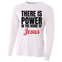 There Is Power In The Name Of Jesus Christian Gift Cooling Performance Long Sleeve Crew