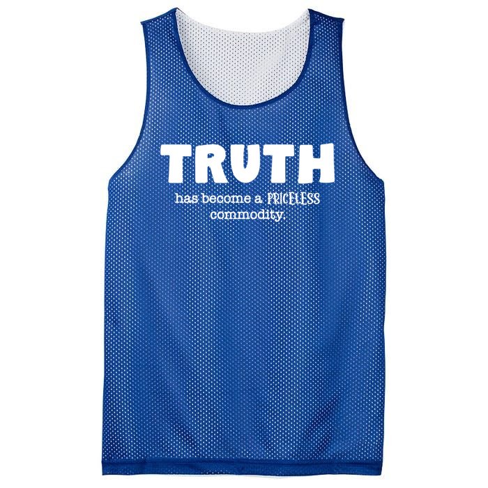 Truth Is Priceless Gift Mesh Reversible Basketball Jersey Tank