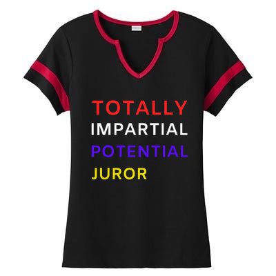 Totally Impartial Potential Juror Ladies Halftime Notch Neck Tee