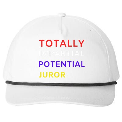 Totally Impartial Potential Juror Snapback Five-Panel Rope Hat