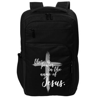 There Is Power In The Name Of Jesus Cross Impact Tech Backpack