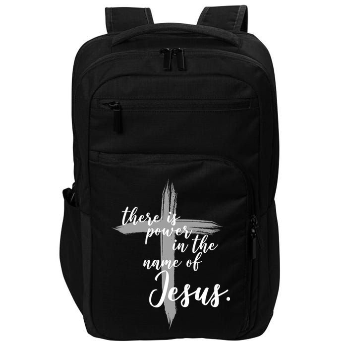 There Is Power In The Name Of Jesus Cross Impact Tech Backpack