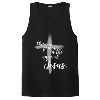 There Is Power In The Name Of Jesus Cross PosiCharge Competitor Tank