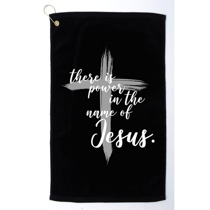 There Is Power In The Name Of Jesus Cross Golf Towel