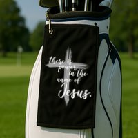 There Is Power In The Name Of Jesus Cross Golf Towel